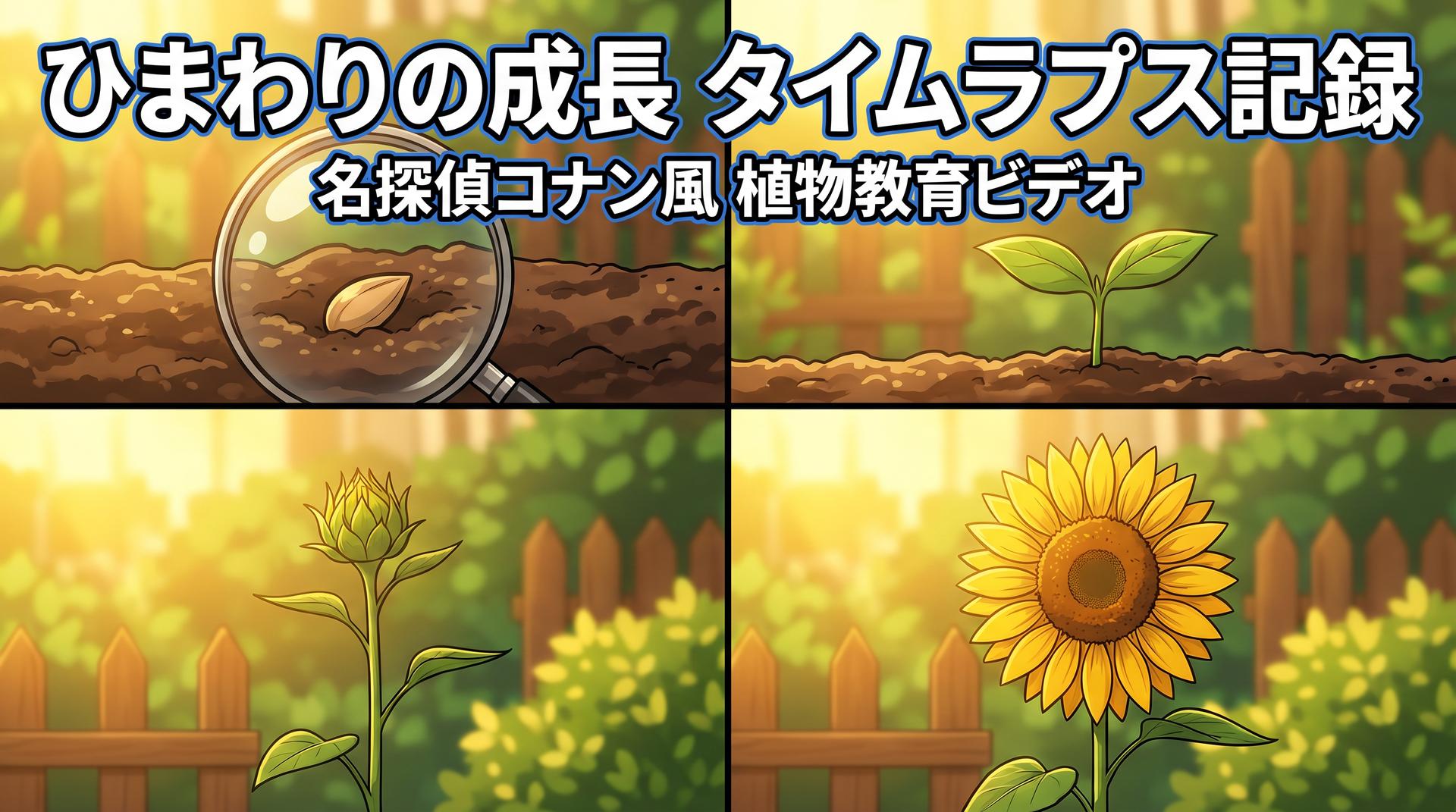 小马拉大车植物视频-向日葵生长延时